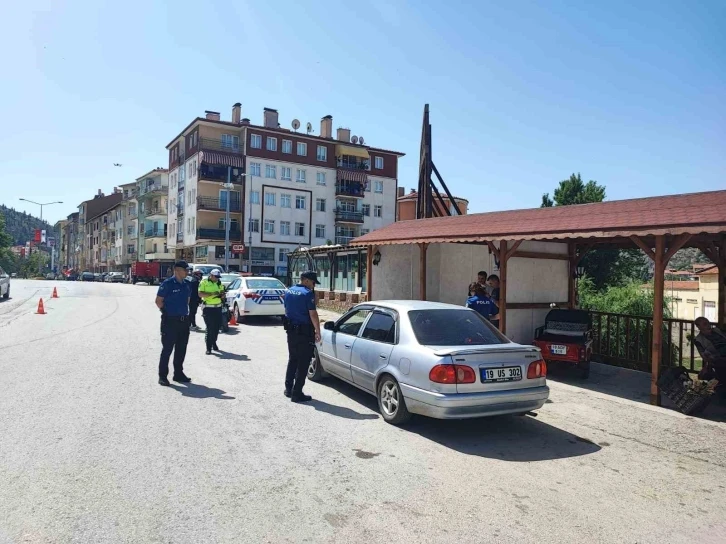 İskilip’te dron destekli trafik denetimi
