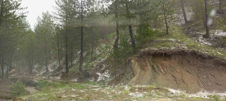 İskilip’te sağanak yağış ve dolu etkili oldu
