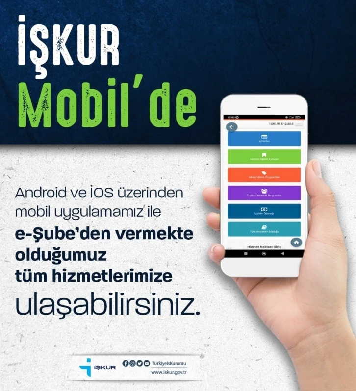 İŞKUR hizmetleri artık mobil uygulamada
