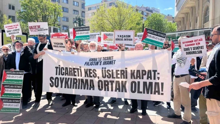 İsrail’le ticari ilişkilerin son bulması için eylem yapıldı
