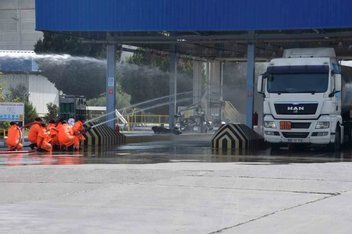 İzmir’deki dolum tesisinde nefesleri kesen tatbikat
