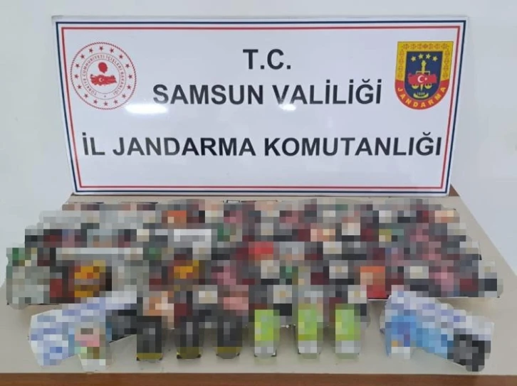 Jandarma 7 bin 860 adet makaron ele geçirdi
