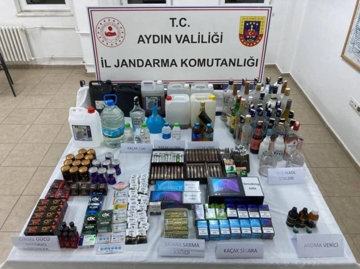 Jandarma’dan kaçak sigara ve alkol operasyonu
