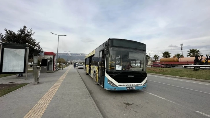 Kahramanmaraş’ta 16 hatla toplu taşıma devam ediyor
