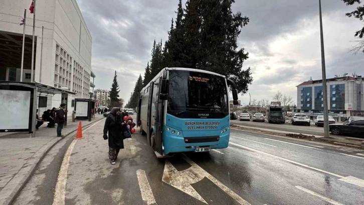 Kahramanmaraş’ta günlük 25 bin yolcu ücretsiz taşınıyor
