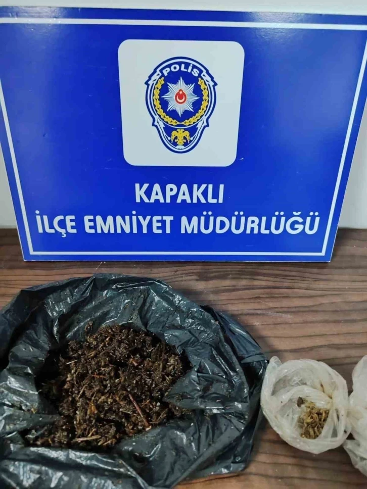 Kapaklı’da şüpheli şahsın üzerinden bonzai çıktı
