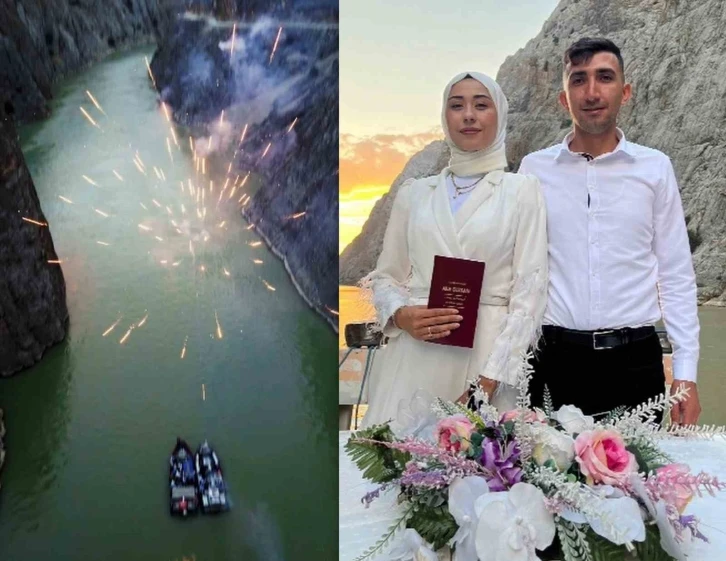 Karanlık Kanyon nikah akdine şahitlik etti
