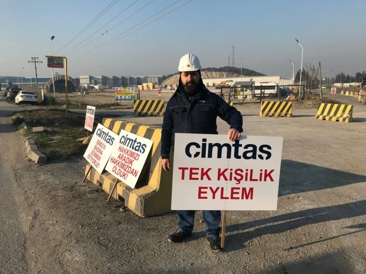 Bursa'da tek kişilik eylem