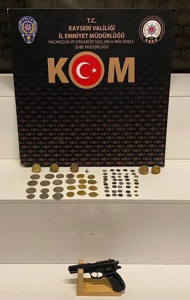 Kayseri’de 70 parça tarihi eser ele geçirildi
