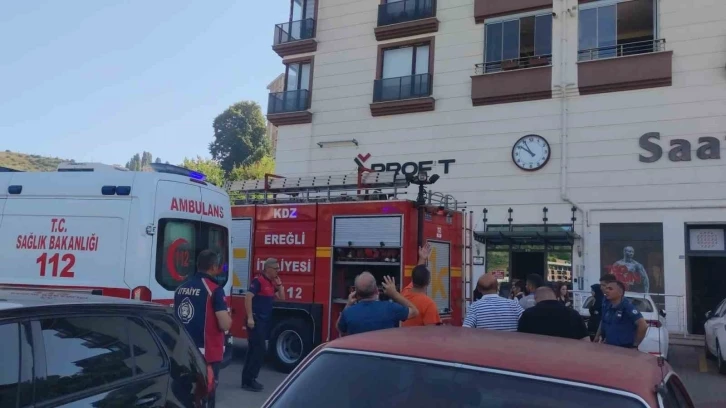 Kdz.Ereğli’de 7 katlı apartmanda çıkan yangın korkuttu
