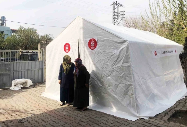 Keçiören Belediyesinin çadırları kuruldu, hizmete sunuldu
