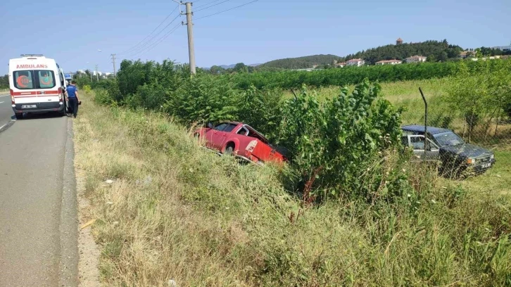 Keşan’da kontrolden çıkan kamyonet şarampole düştü: 1 yaralı
