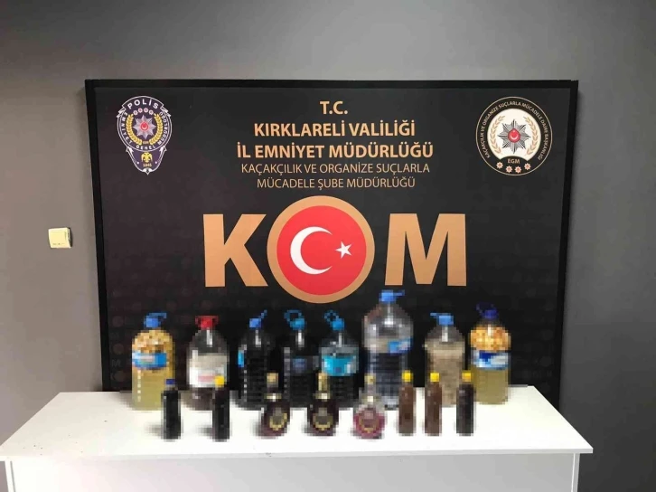 Kırklareli’nde ‘Zincir 2’ operasyonunda sahte içki ele geçirildi
