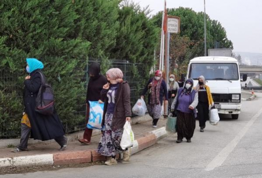 Bursa'da olan mevsimlik işçilere oldu