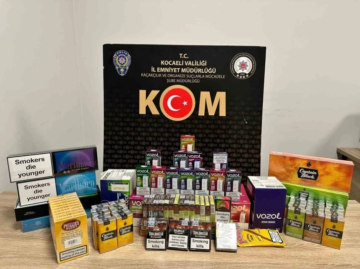 Kocaeli’de 3 iş yerine operasyon: 26 bin sahte bandrollü boş ve dolu makaron ele geçirildi
