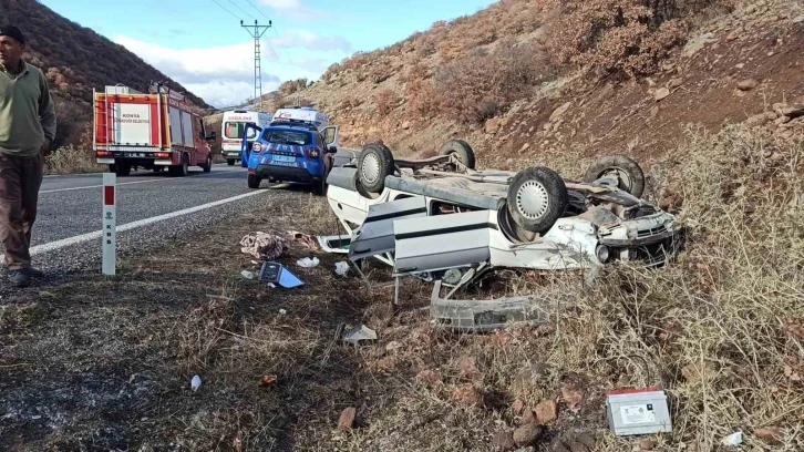 Kontrolden çıkan otomobil takla attı: 4 yaralı
