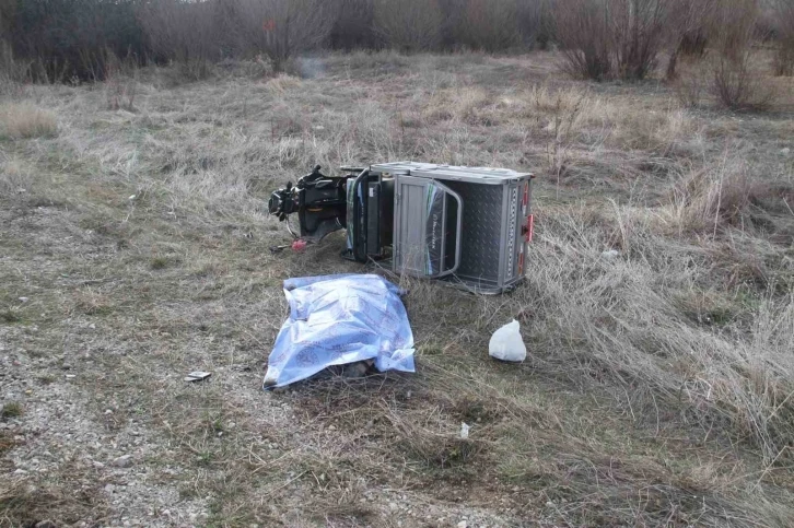 Konya’da elektrikli motosiklet devrildi, sürücü hayatını kaybetti
