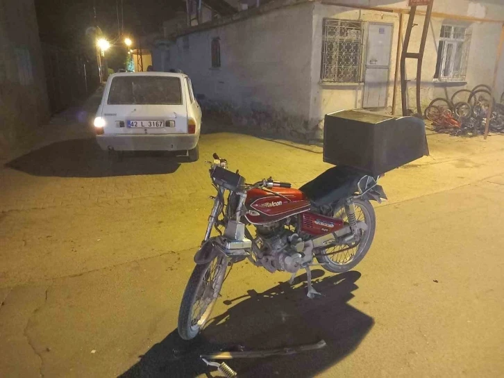 Konya’da otomobille çarpışan motorlu kurye yaralandı
