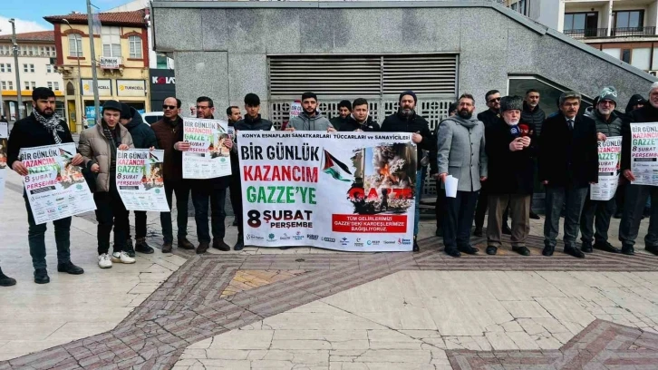 Konya esnafından "Bir Günlük Kazancım Gazze’ye” projesi
