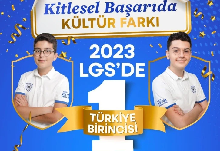 Kültür Okulları 2 öğrencisi LGS'de Türkiye birincisi oldu