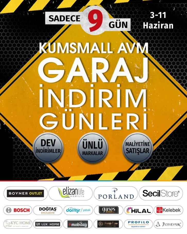 KUMSmall AVM’de ‘Garaj İndirim Günleri’ başlıyor
