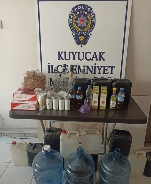 Kuyucak’ta sahte içki operasyonu
