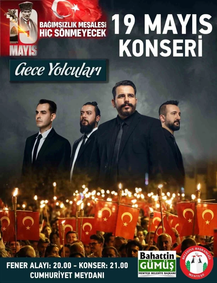 Menteşe’de 19 Mayıs fener alayı ve konser ile kutlanacak
