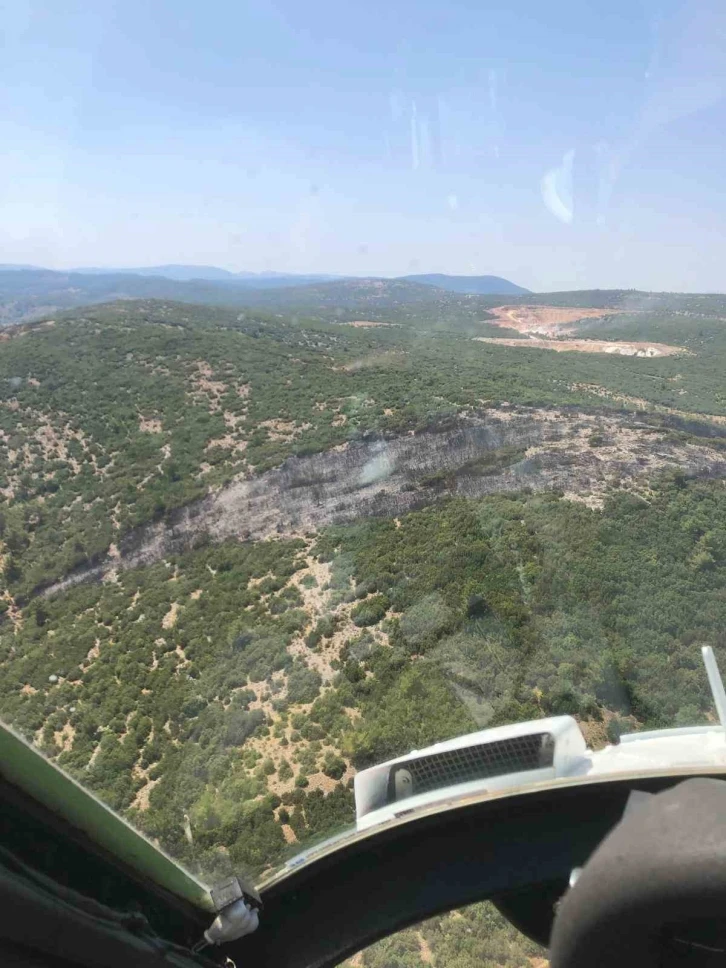 Menteşe Yerkesik Mahallesindeki yangını kontrol altına alındı
