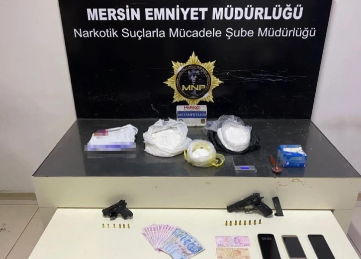 Mersin’de 2 kilo 251 gram metamfetamin ele geçirildi: 4 gözaltı
