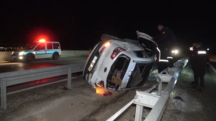 Metrelerce sürüklenen otomobil hurdaya döndü: 1 ağır yaralı
