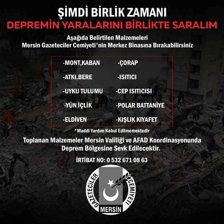 MGC’den afetzedelere yardım eli
