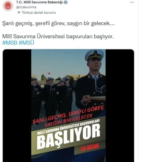 Milli Savunma Üniversitesi başvuruları başlıyor
