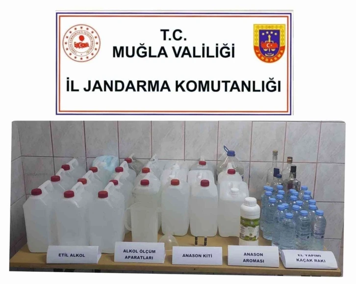 Muğla’da 72 litre el yapımı alkol ele geçirildi