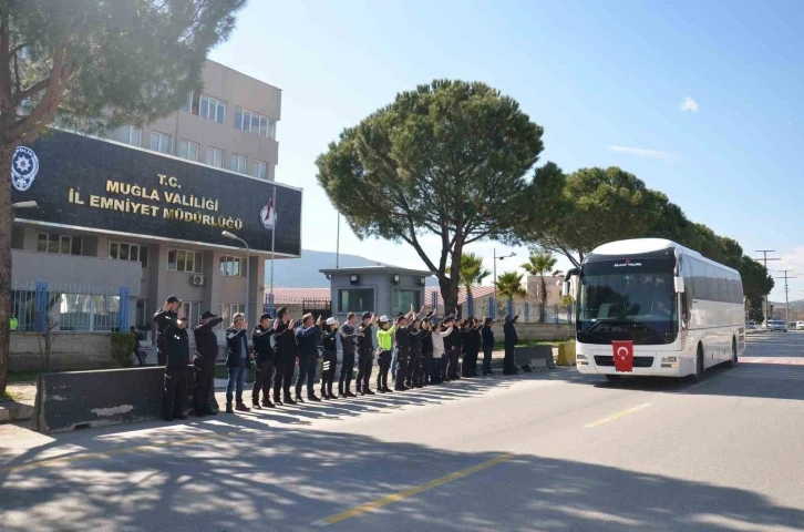 Muğla’nın ‘gece kartalları’ deprem bölgesine uğurlandı
