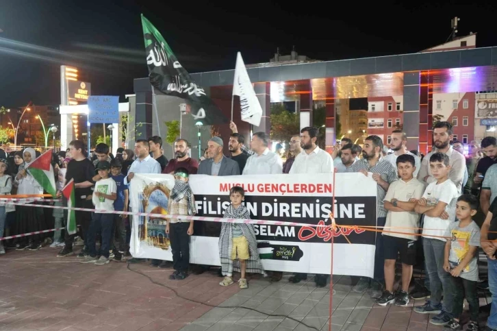 Muş’ta İsrail’in Gazze’ye saldırıları protesto edildi
