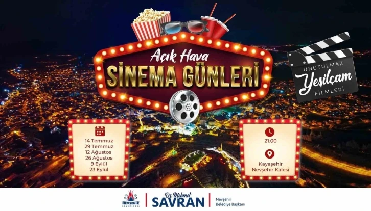 Nevşehir’de Açık Hava Sinema Günleri başlıyor
