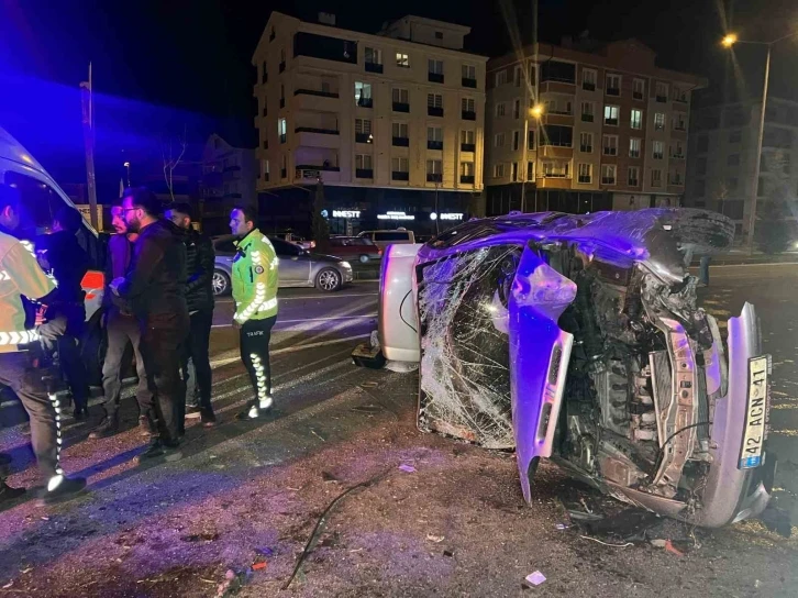 Nevşehir’de kontrolden çıkan araç takla attı: 4 yaralı
