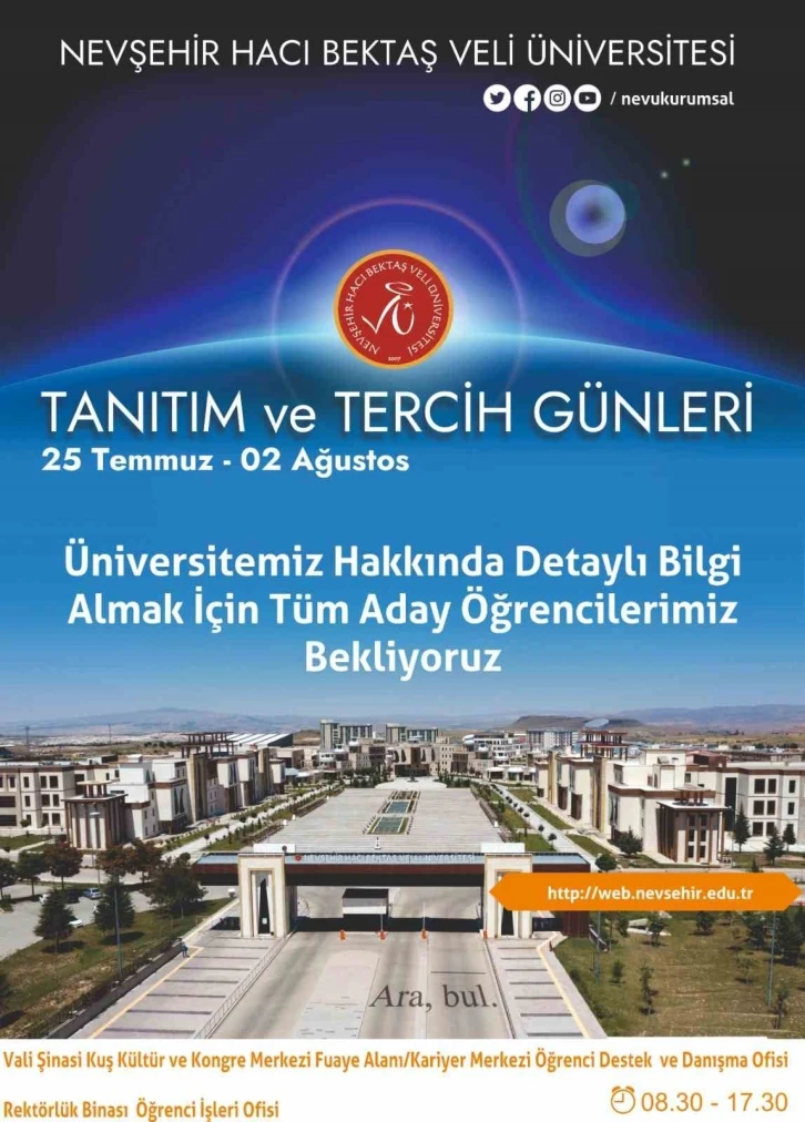 NEVÜ tanıtım ve tercih günleri düzenliyor
