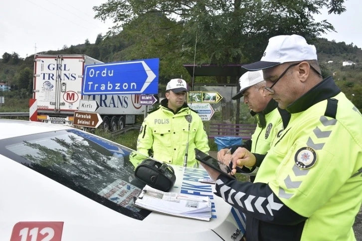 Ordu’da bir haftada 11 binden fazla araç denetlendi
