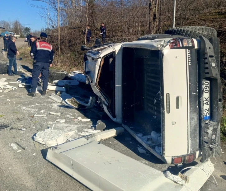 Ordu’da kamyonet takla attı: 1 ölü, 3 yaralı
