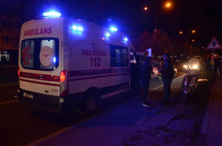 Yaralı ambulans ile hastaneye götürüldü