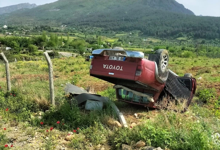 Osmaniye’de pikap takla attı: 1 yaralı
