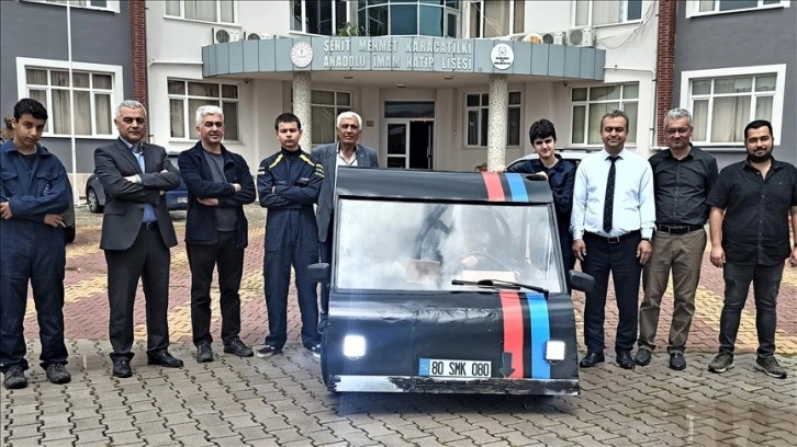 Osmaniye'de liselilerin ürettiği elektrikli araç 