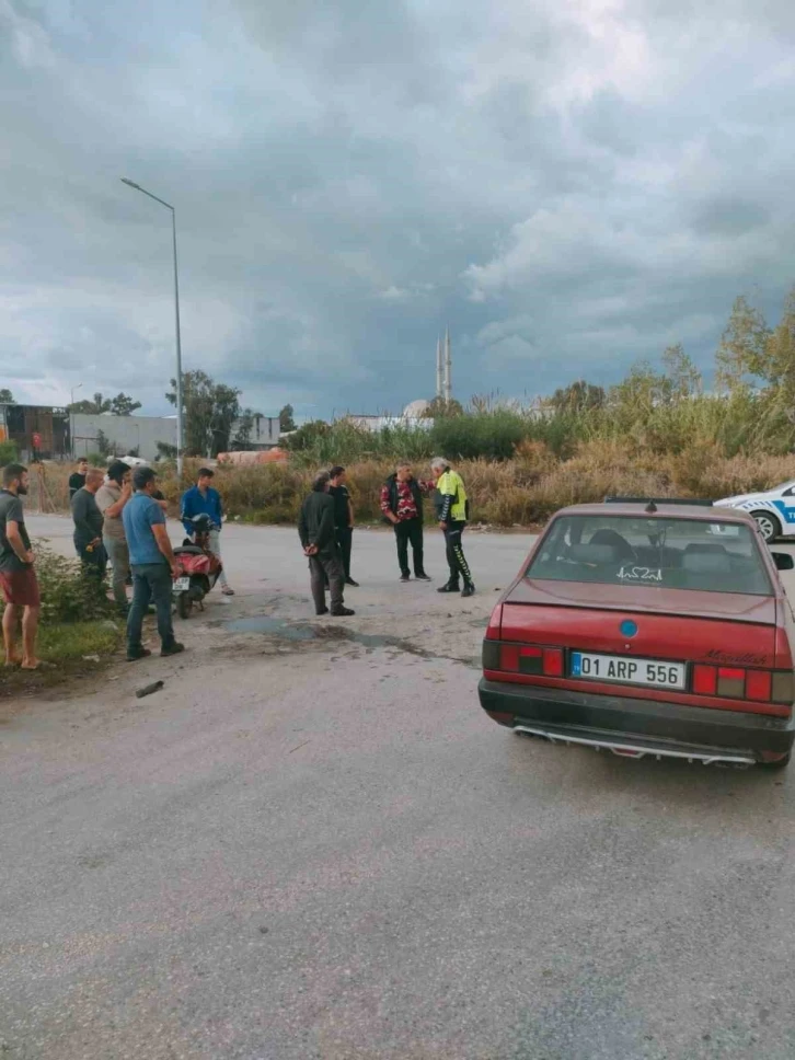 Otomobil ile motosiklet kafa kafaya çarpıştı: 1 yaralı
