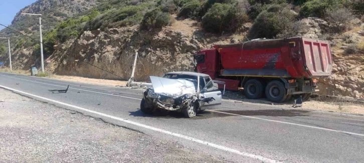 Otomobilin hurdaya döndüğü kaza ucuz atlatıldı
