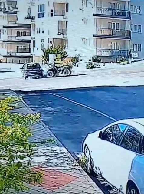 Otomobille çarpışan ehliyetsiz ATV sürücüsü hafif şekilde yaralandı
