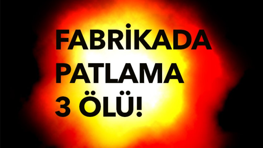 Fabrikada patlama: 3 ölü!