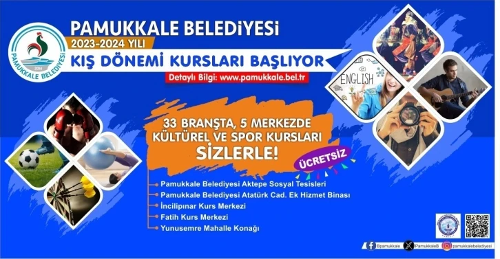 Pamukkale kış kurslarına başvurular devam ediyor
