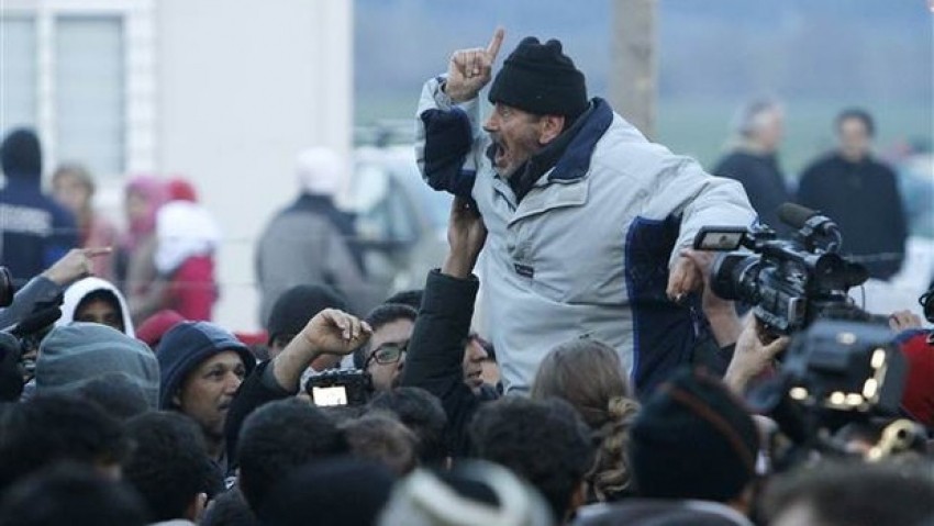 Sığınmacılar AB-Türkiye anlaşmasını protesto etti