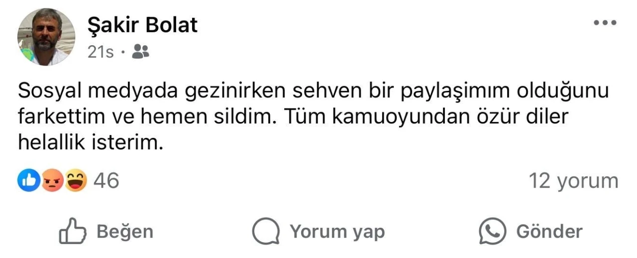 "Selanik’ten gelenler de geri dönsün" paylaşımı nedeniyle görevden uzaklaştırıldı
